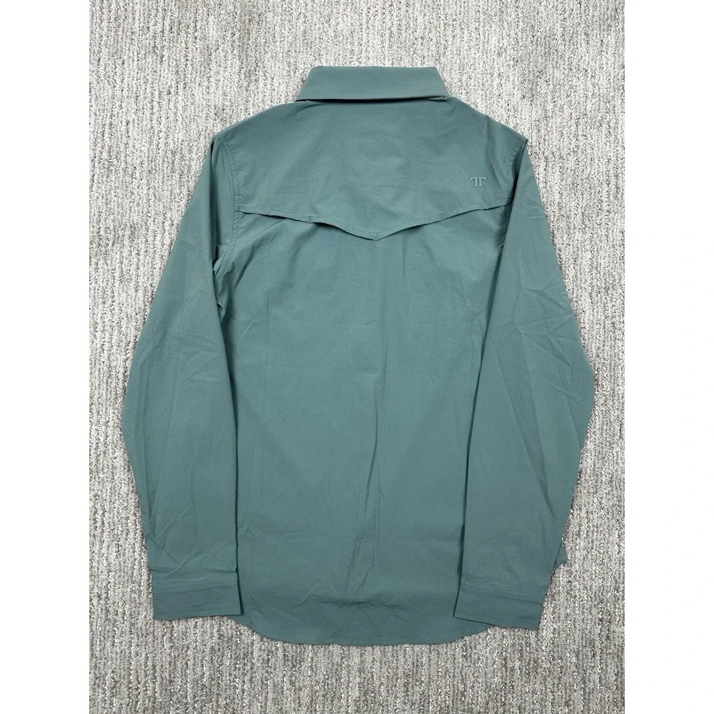 Ferrell Women's Small Teal/Green Western Pearl Snap Shirt NWT Long Sleeve Rodeo